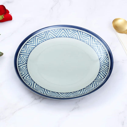 Melamine Greek Pattern Dinner (8 Inches) Serving Plate- Pack of 6