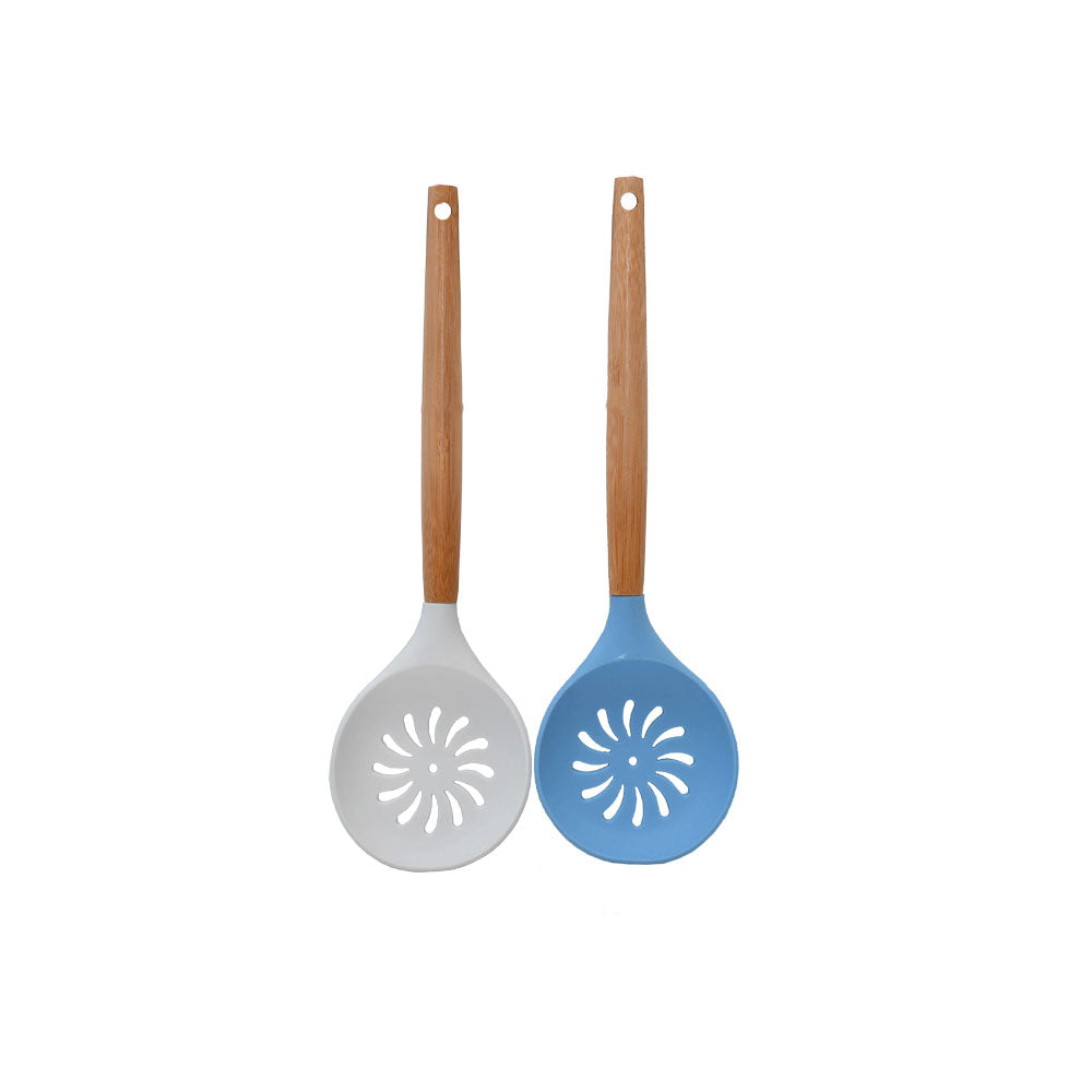 Bamboo Wood Silicone Skimmer Spoon (4186343735405)