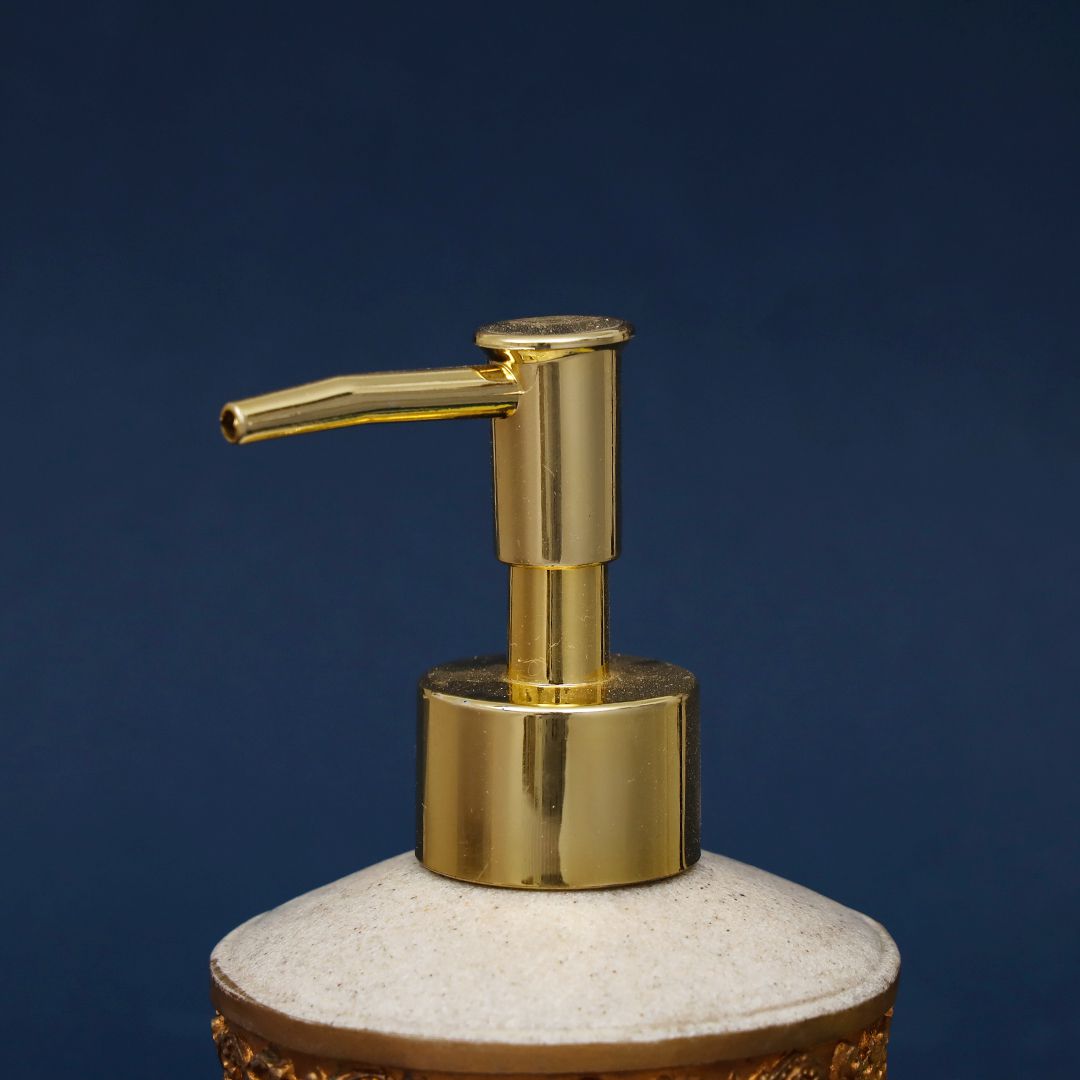 Cream Soap Dispenser With Holder