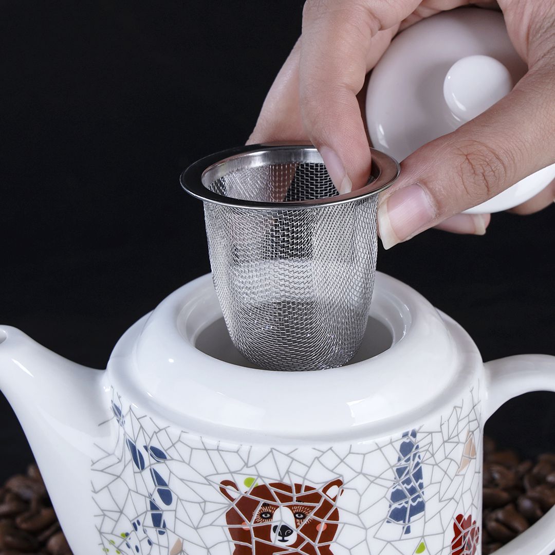 Spotty Bear Design Ceramic Tea Pot Set 3- PCS