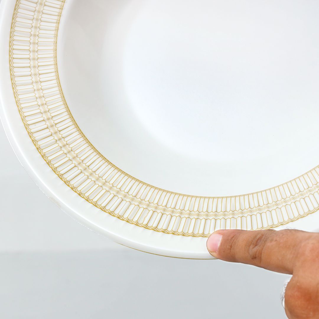 Golden Lines Everyday Melamine Plates