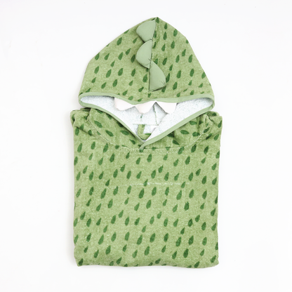 Hooded Towel Green Dinosaur