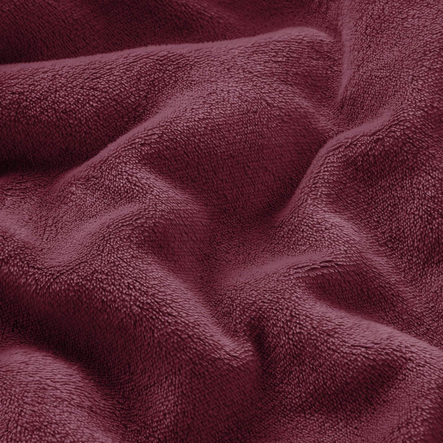 Ultra Soft Sherpa Throw Blanket - Burgundy